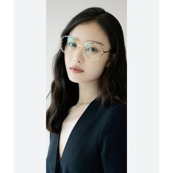 GUCCI Demo Round Ladies Eyeglasses GG0596OA 003 58 - Picture 3 of 12